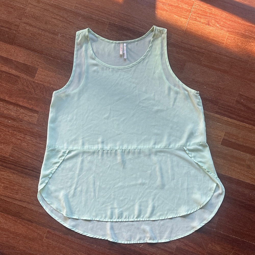 Frenchi Light Green Sleeveless Tank Top